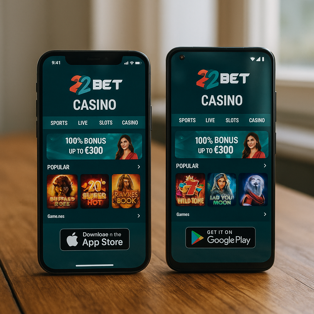 22bet - Mobilné aplikácie - iOS a Android zadarmo