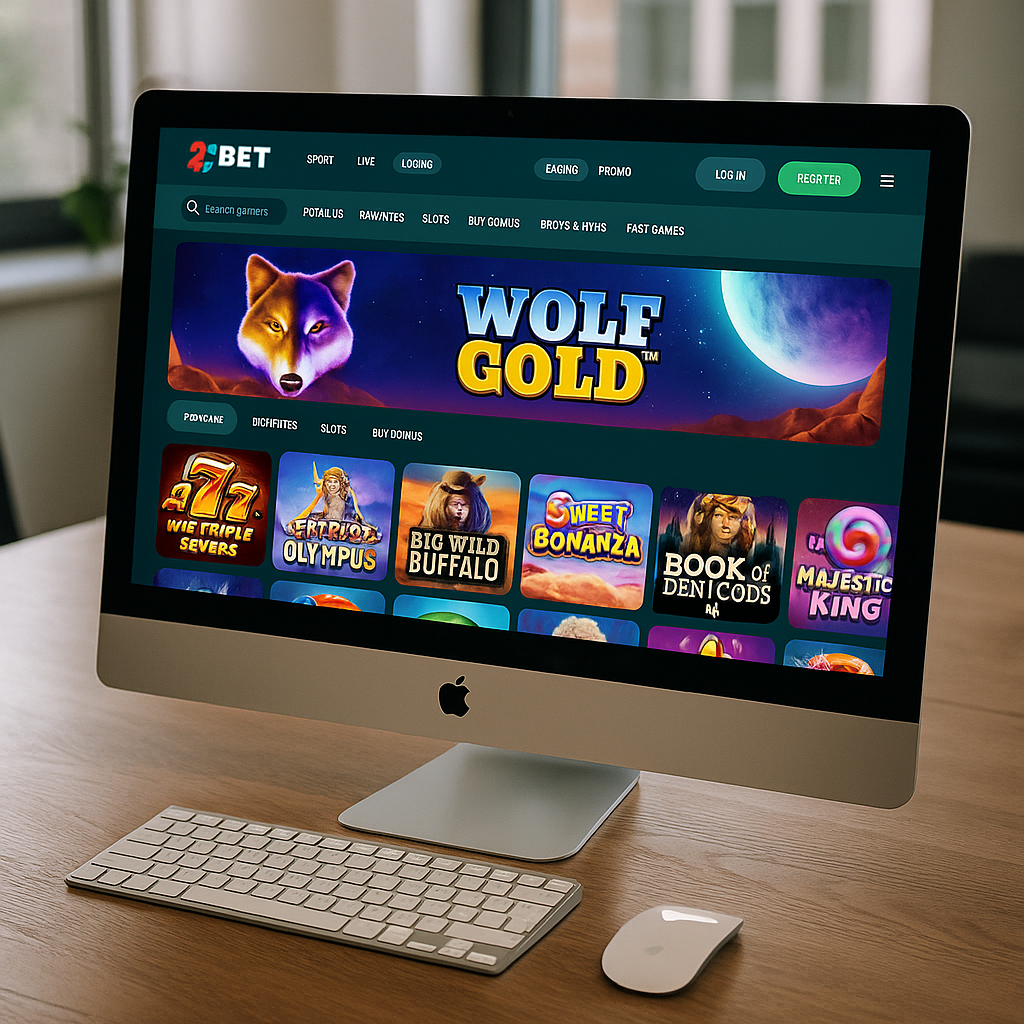 22bet - Dizajn platformy - Tmavé pozadie s jasnými tlačidlami